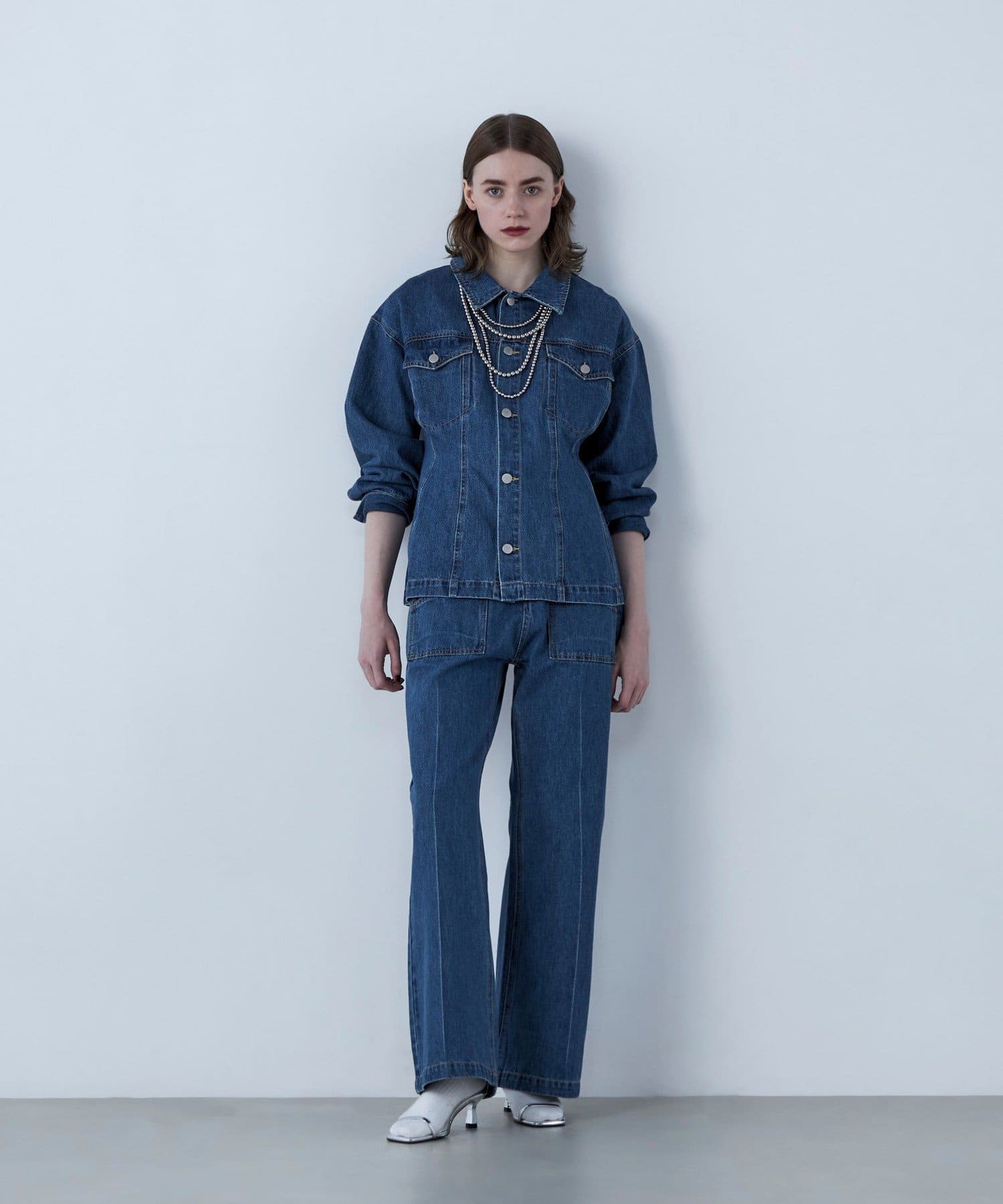 LA COURBE】前ポケットフレアデニムパンツ | FREDY & GLOSTER(フレディ