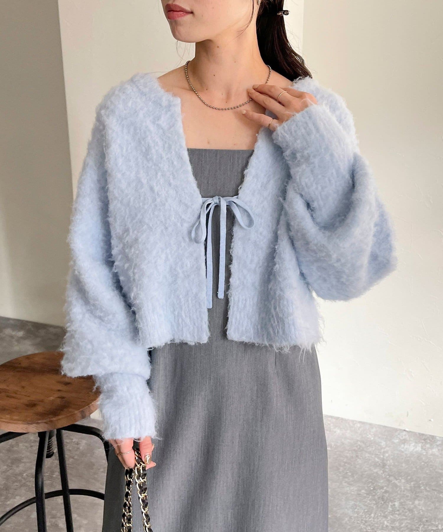 起毛シャギーニットボレロカーディガン | FREDY & GLOSTER(フレディ