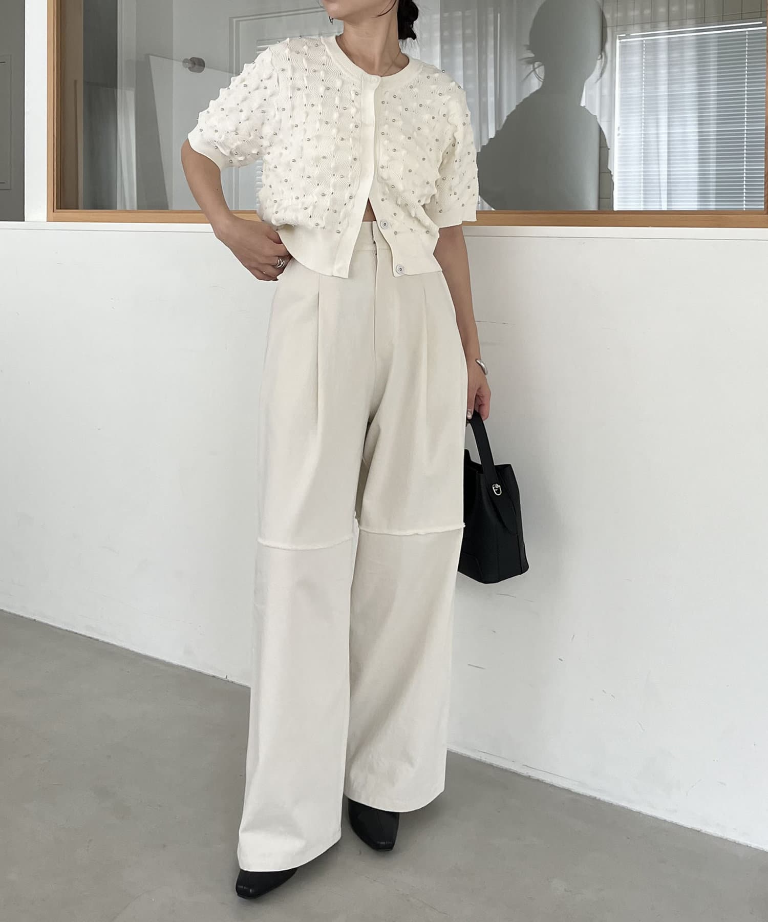CAPRICIEUX LE'MAGE】ツブドット半袖カーディガン | OUTLET
