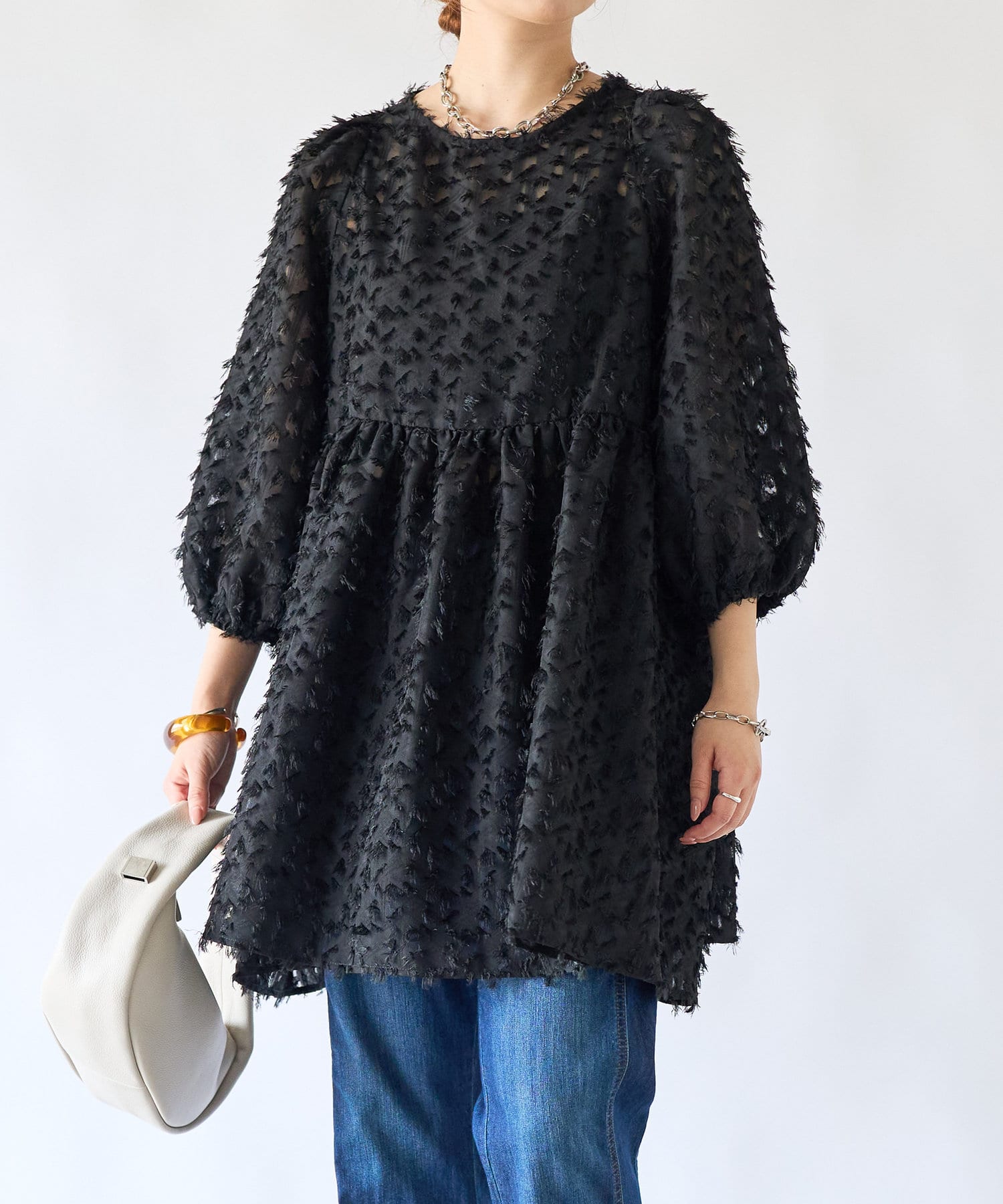 un dix cors】前後2WAYカットジャガードチュニック | OUTLET