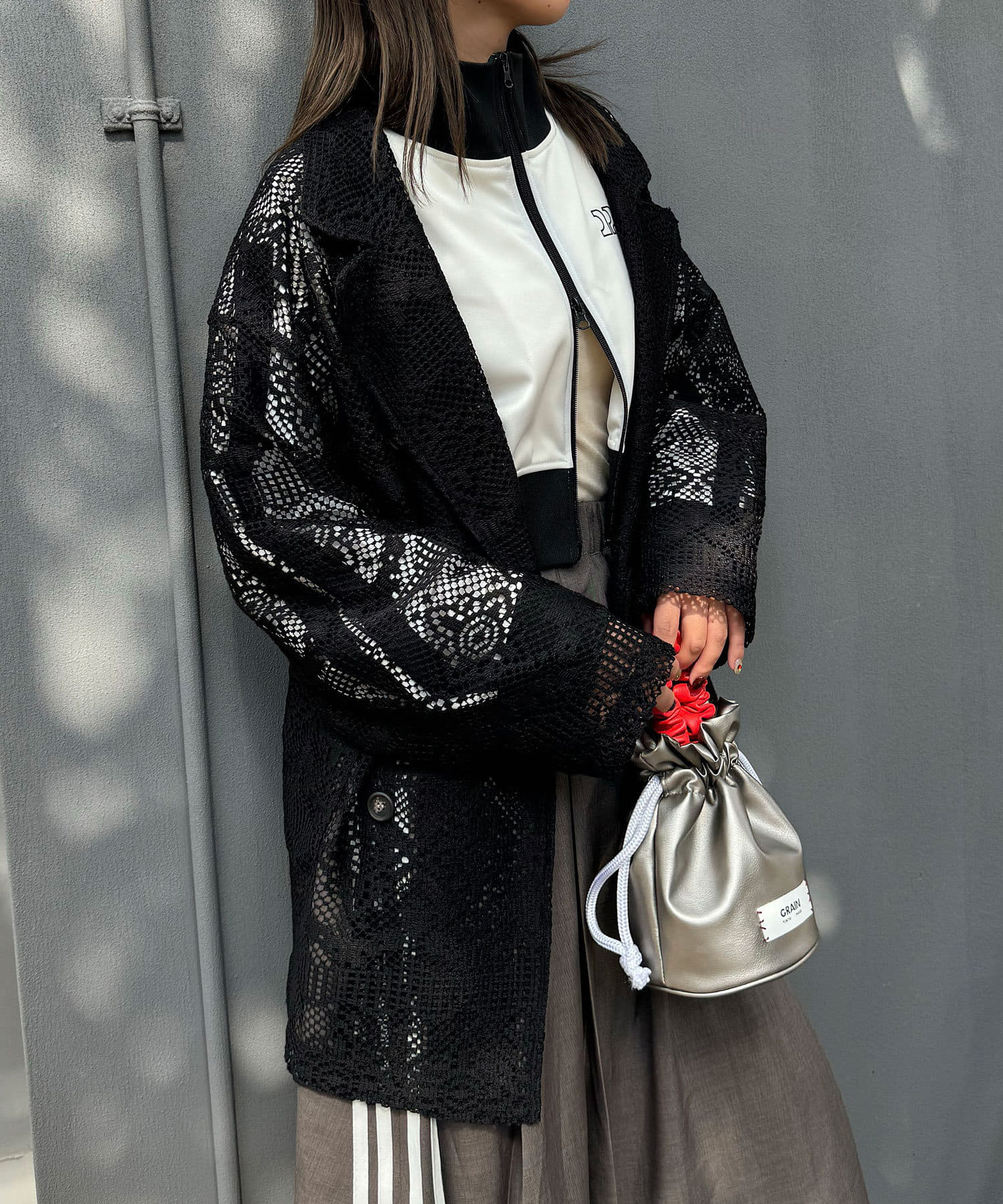 Ciaopanic】ビッグカラーレーステーラードジャケット | OUTLET