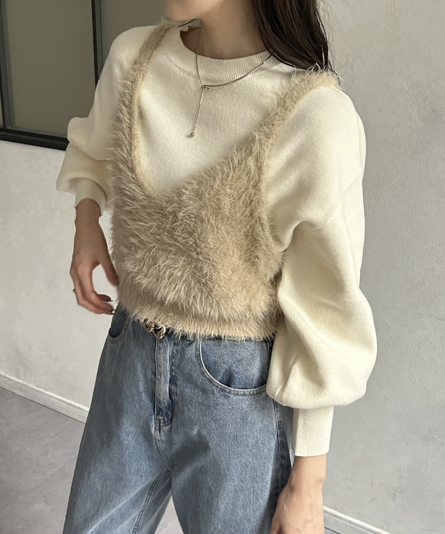 シャギービスチェセットニット | Thevon.(ゼヴォン)レディース