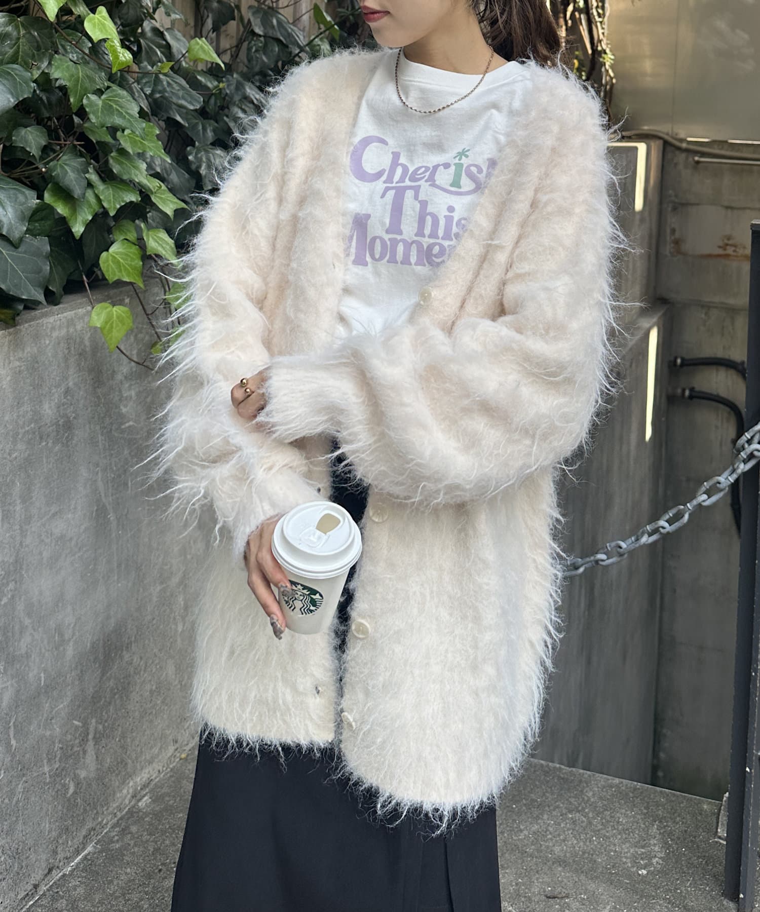6色展開】MIXシャギービッグニットカーディガン | w closet