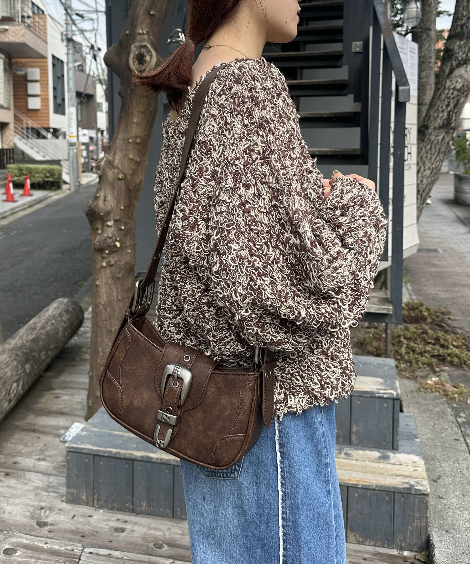 ミックスミニループニットトップス+ミックスミニループニットタンク(2set) STYLEMIXER（スタイルミキサー）の「ミックスループニット