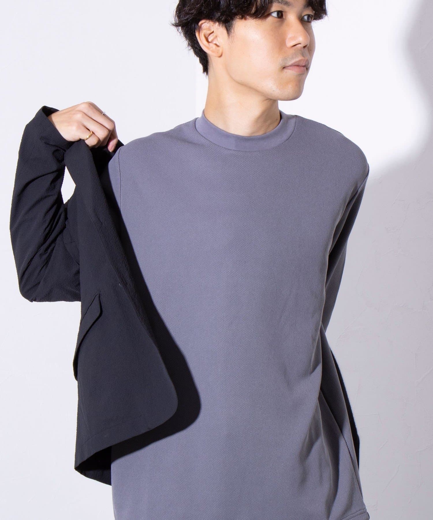 FREDY & GLOSTER(フレディ アンド グロスター) 【GLOSTER】鹿の子 ジャケT 長袖Tシャツ ビジカジ対応