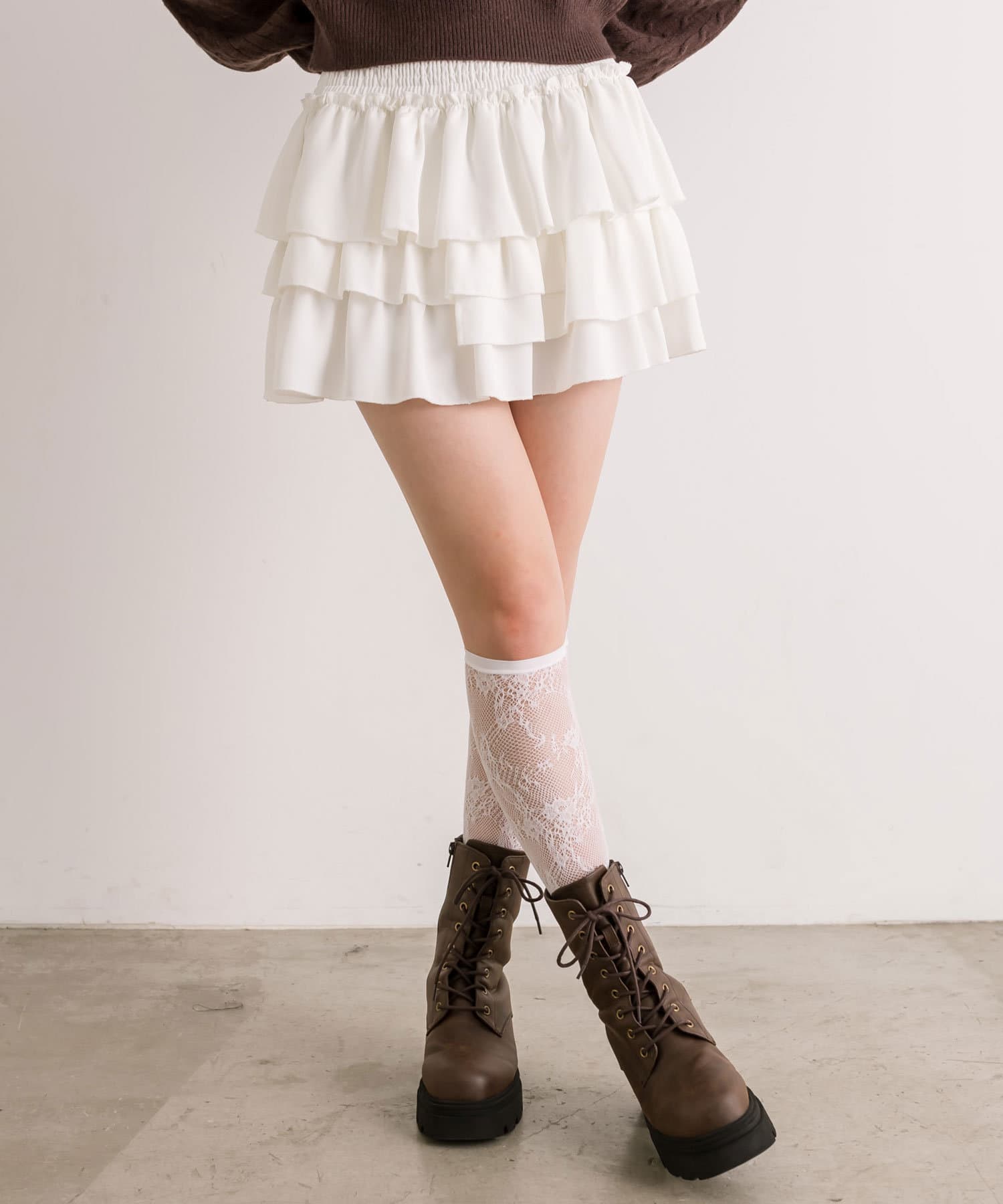 完売カラー再販開始】フリルミニティアードスカート | OLIVE des