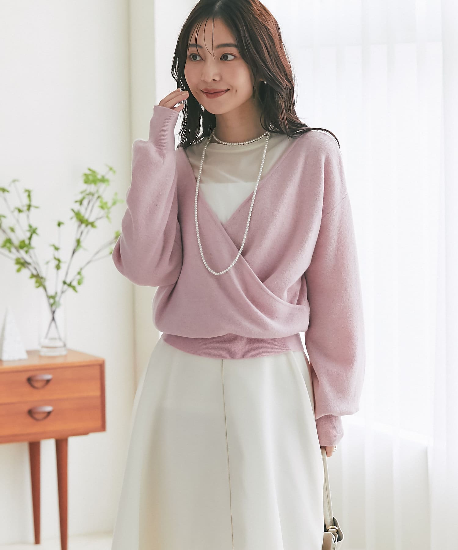 女子力UP】2WAYラメカシュクールニット | La boutique BonBon