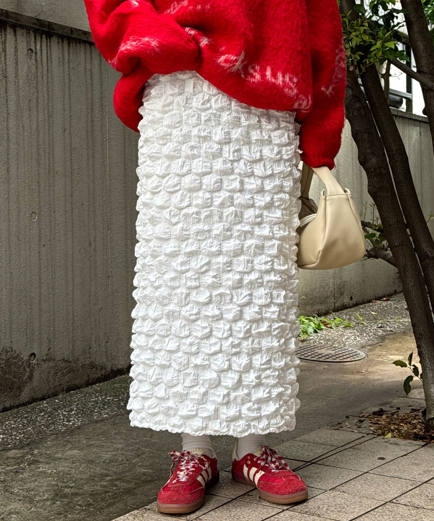 OUTLET(アウトレット) 【Ciaopanic】ぽこぽこシャーリングIラインスカート