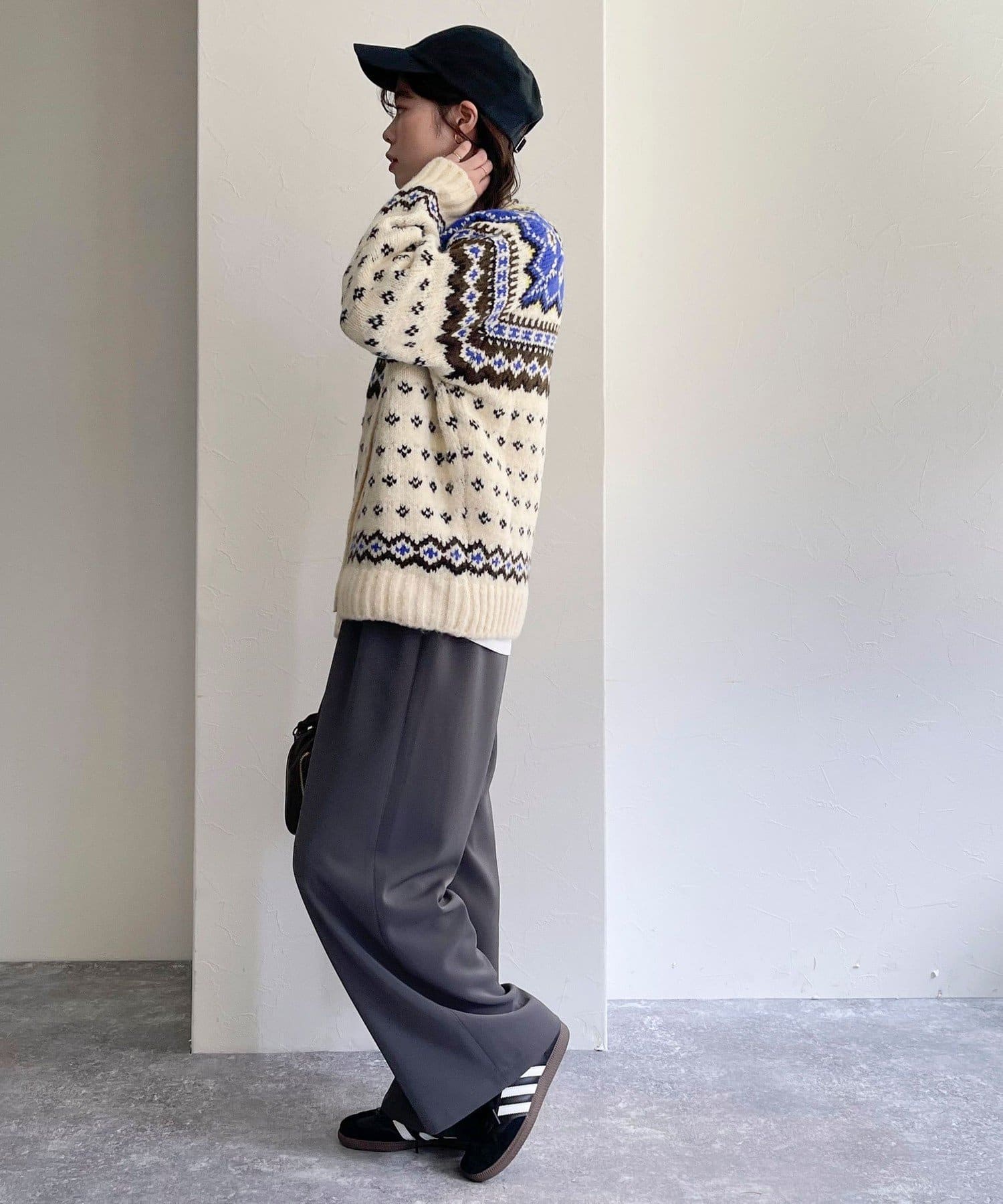 GREEN BUTTER】Bohemian nordic Cardigan | FREDY & GLOSTER GREEN BUTTER】Bohemian nordic Cardigan | FREDY & GLOSTER