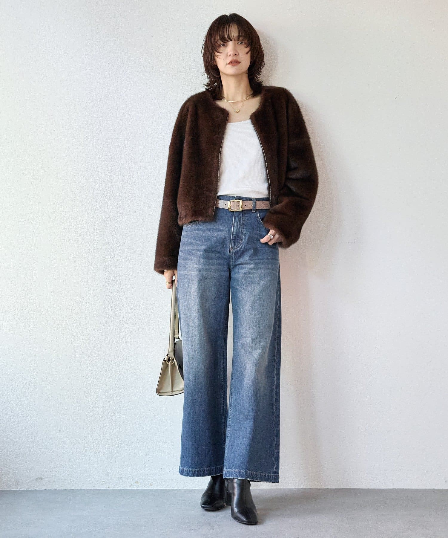 RIVE DROITE(リヴドロワ) 予約【新色追加/リピート続出/インフルエンサーSHIHO企画】【MONN.:.(モン)】型押しベルト/12月上旬お届け予定