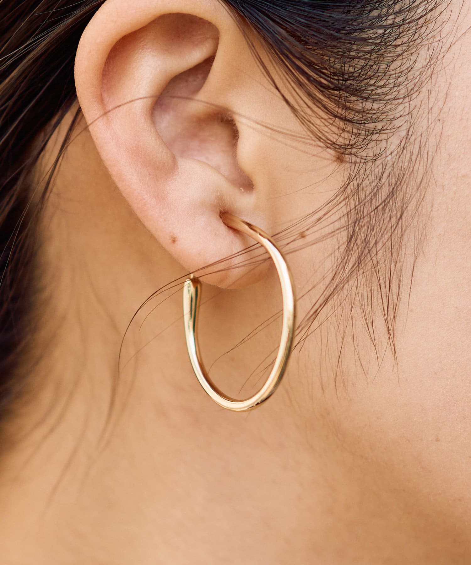 タイニー クロス フープ ピアス（ノーブランド） MASA】タイニー