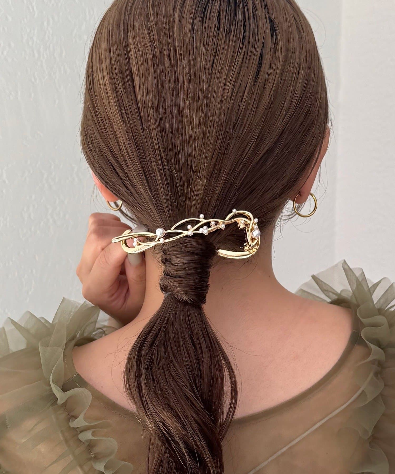 Lattice(ラティス) 【5/25 11:00~販売開始】【人気の為再入荷】メタルパールバレッタ