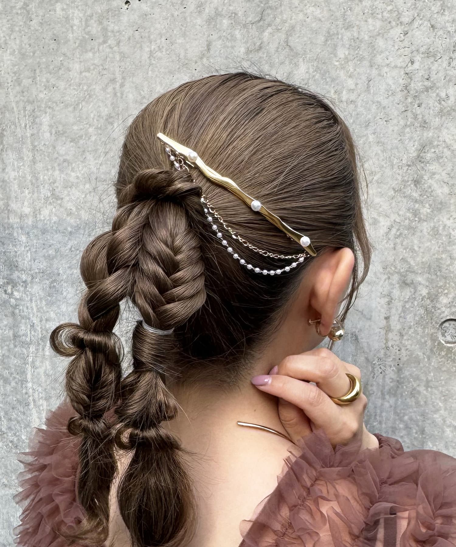 オケージョン】チェーン付きパールバレッタ | Lattice(ラティス