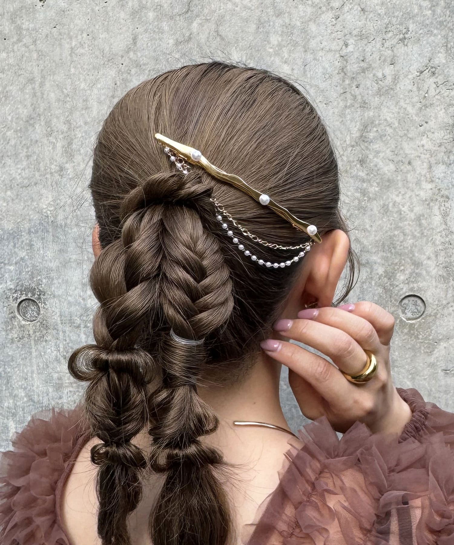 オケージョン】チェーン付きパールバレッタ | Lattice(ラティス