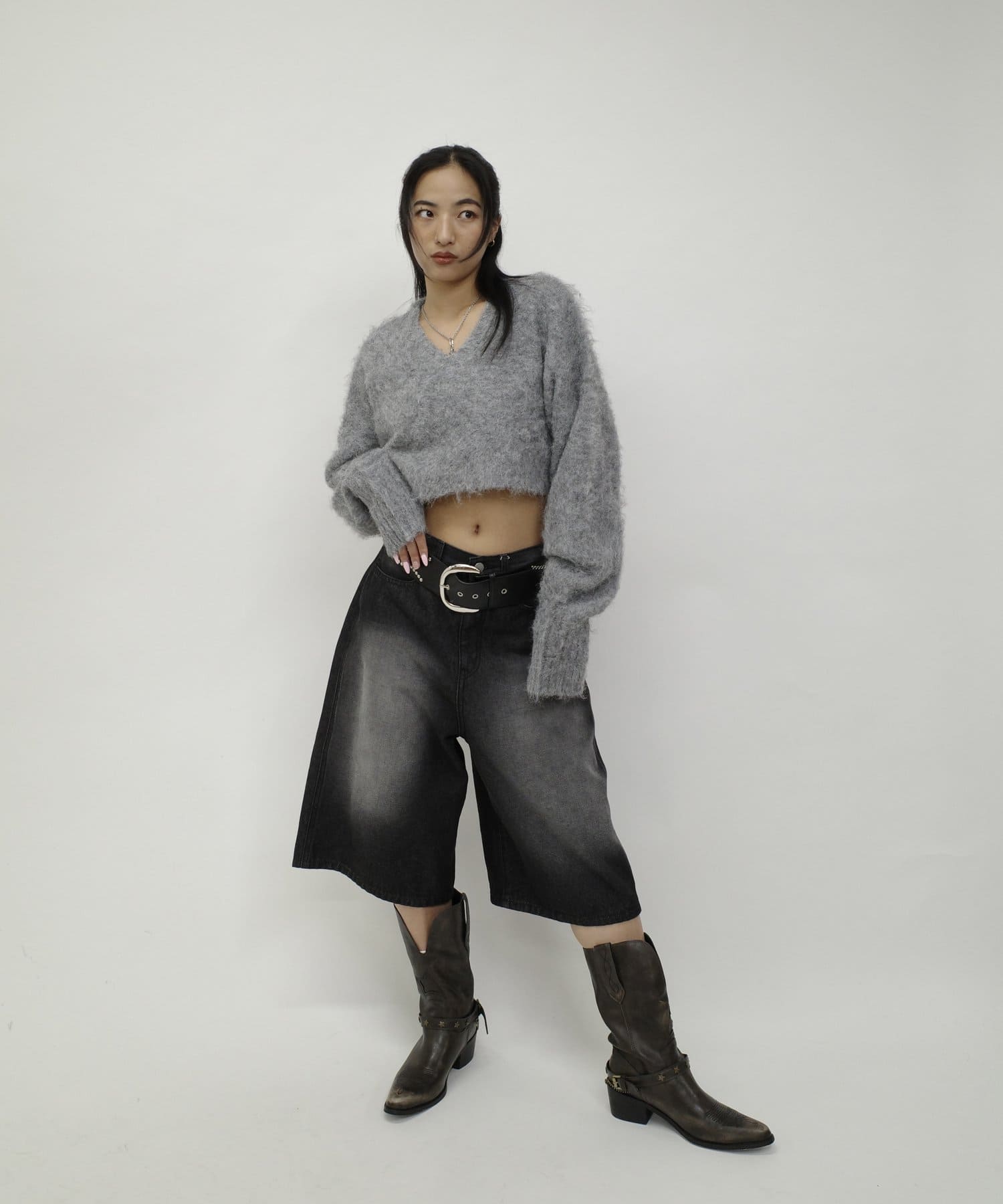 WEB限定】モヘアライクVニット | WHO'S WHO gallery(フーズフー