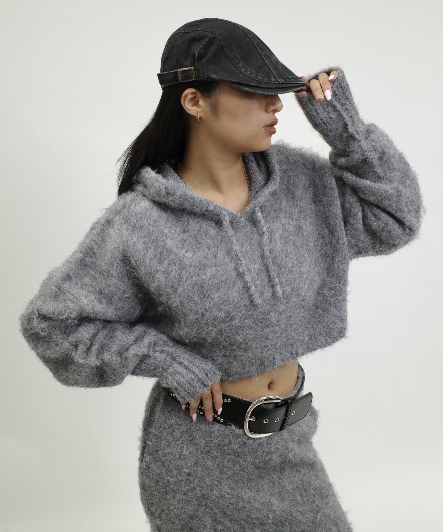 WEB限定】モヘアライクニットパーカー | WHO'S WHO gallery