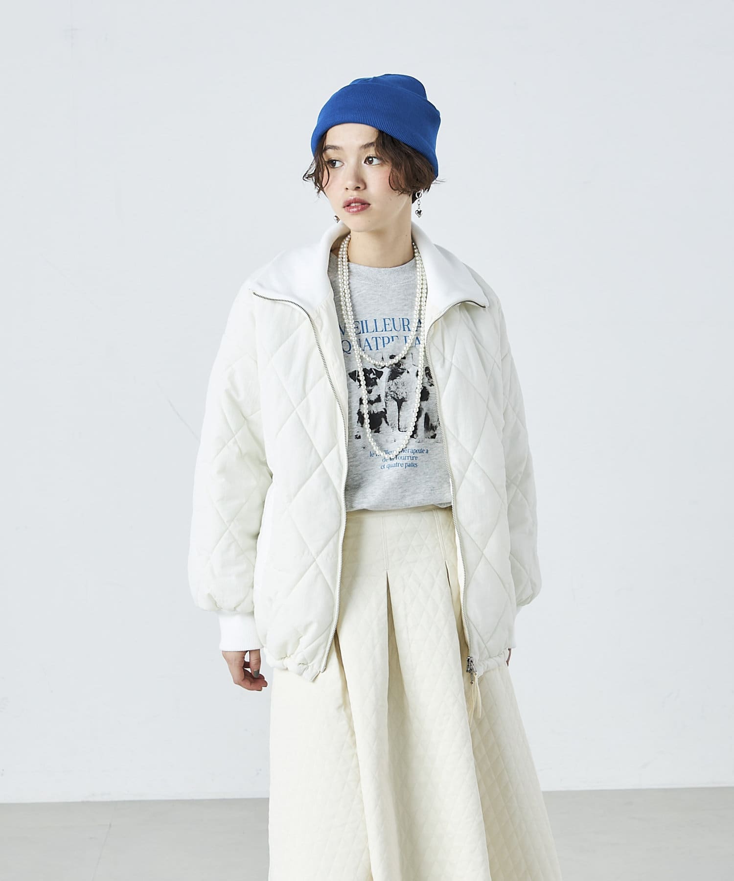 リブ衿キルティングブルゾン | FREDY & GLOSTER(フレディ アンド