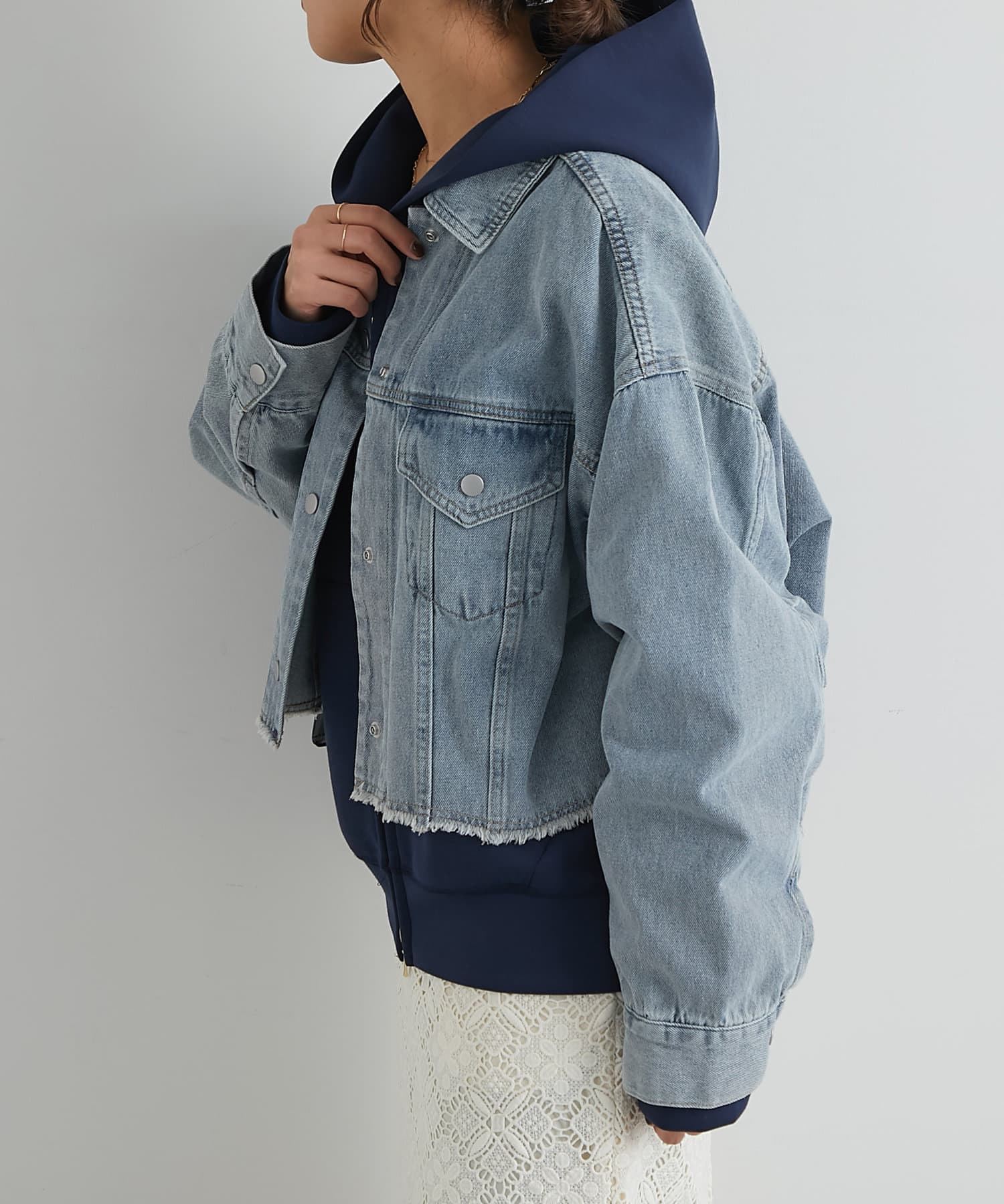 デニムツイルショートジャケット | un dix cors(アンディコール