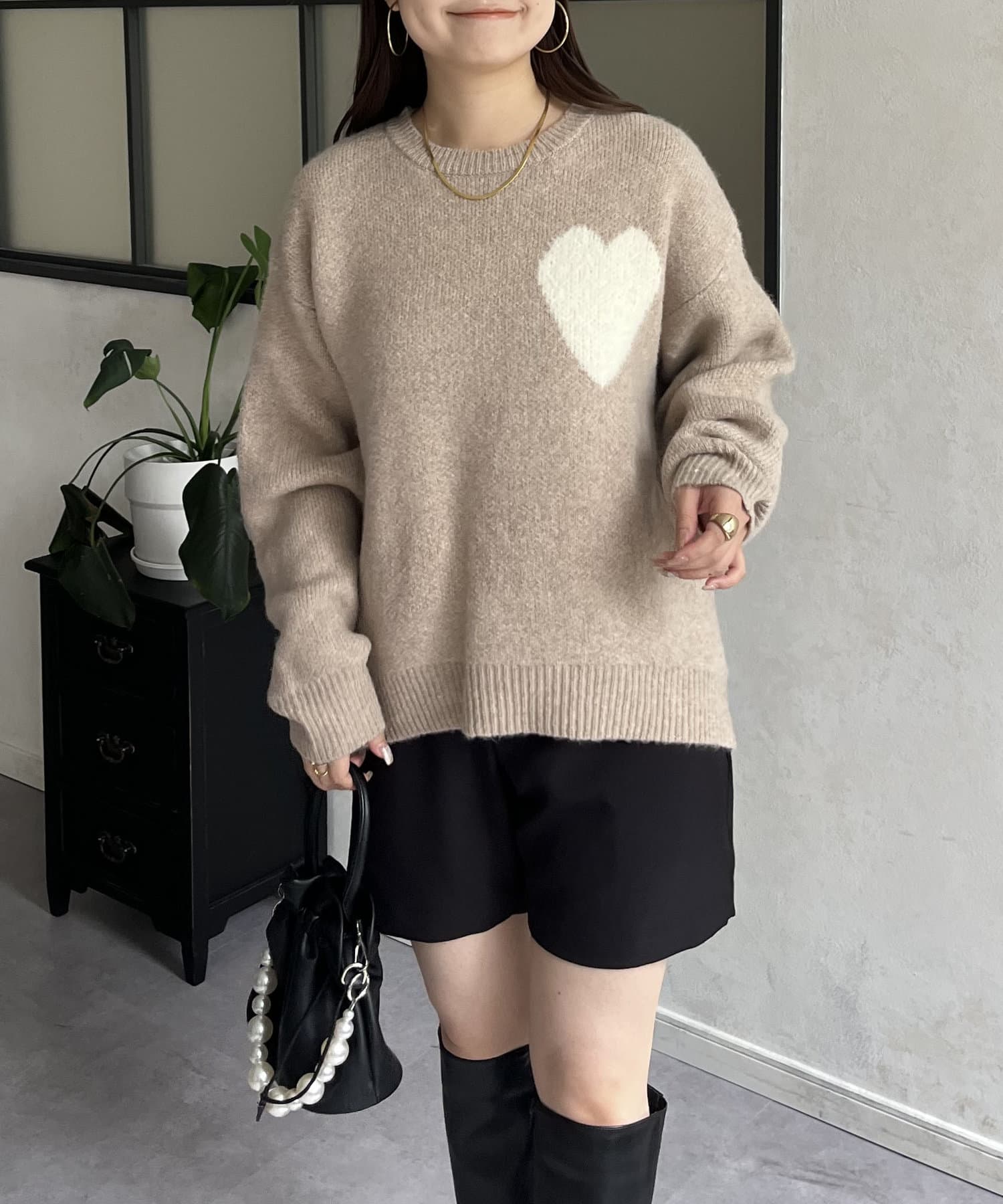 極美品♡ HYEON パンプキンニット いちごみるく サイズフリー ウール ハートニット | prose verse(プロズヴェール)レディース | PAL CLOSET