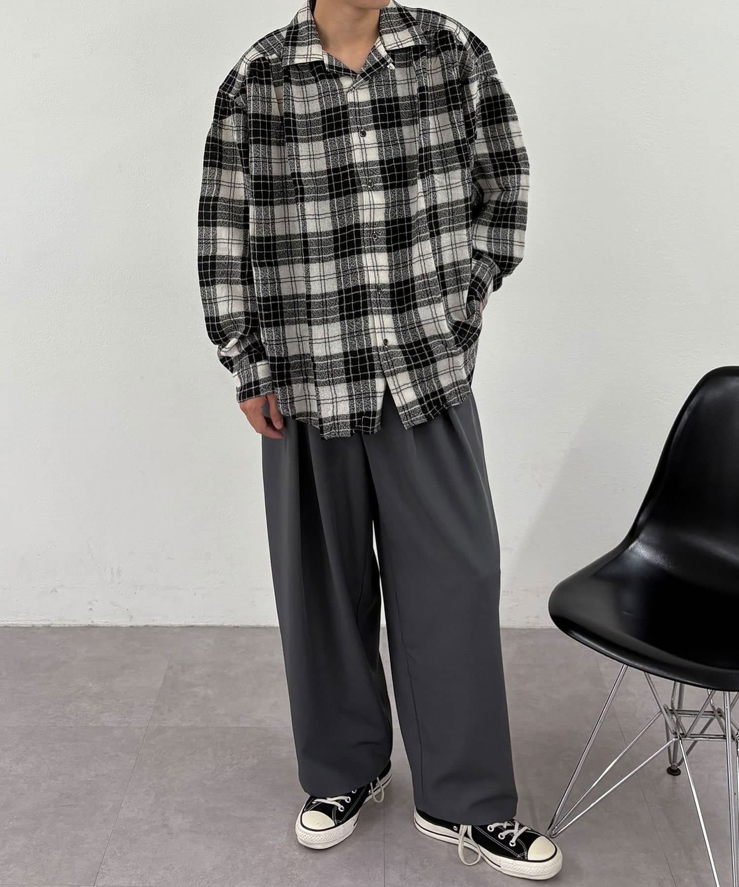 CIAOPANIC(チャオパニック) 【AïE/エーアイイー】PAINTER SHIRT - GAUZE PLAID