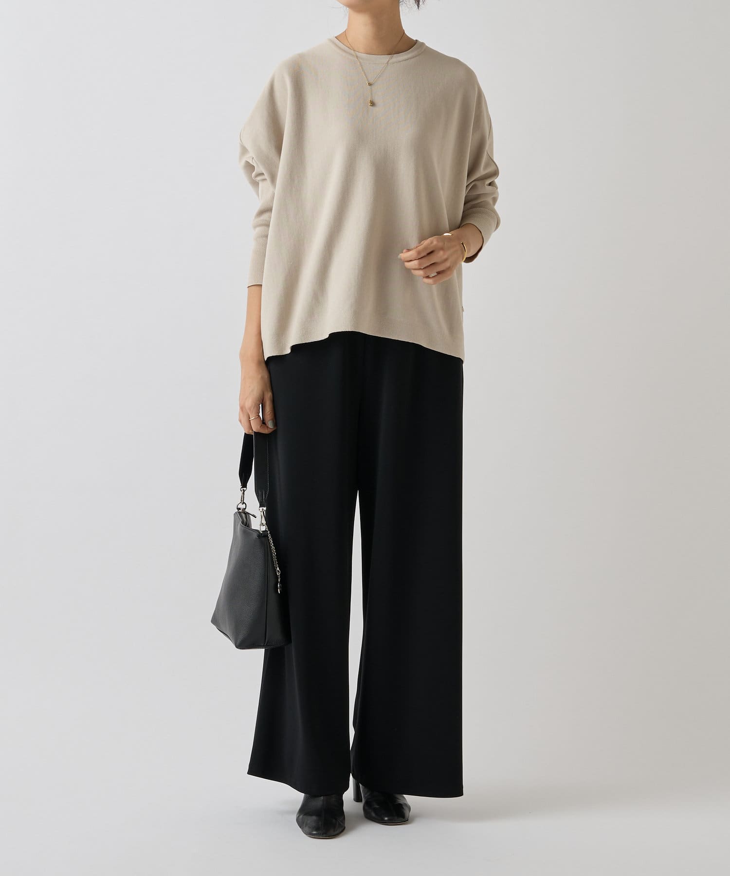 新品BEARDSLEY トロミジャージーバギーパンツ ¥25,300ライト