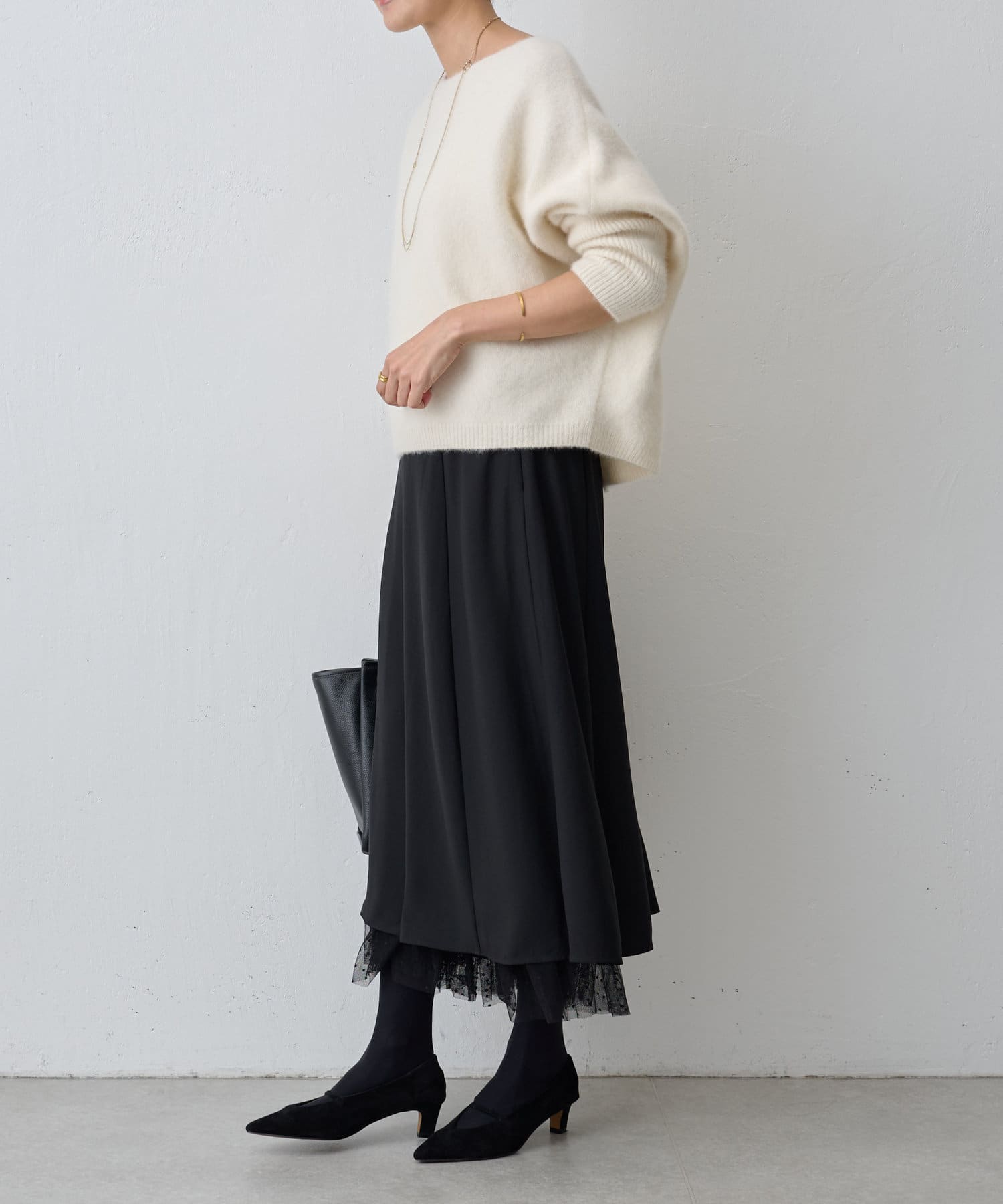 BEARDSLEY チュールレイヤーリバーシブルスカート