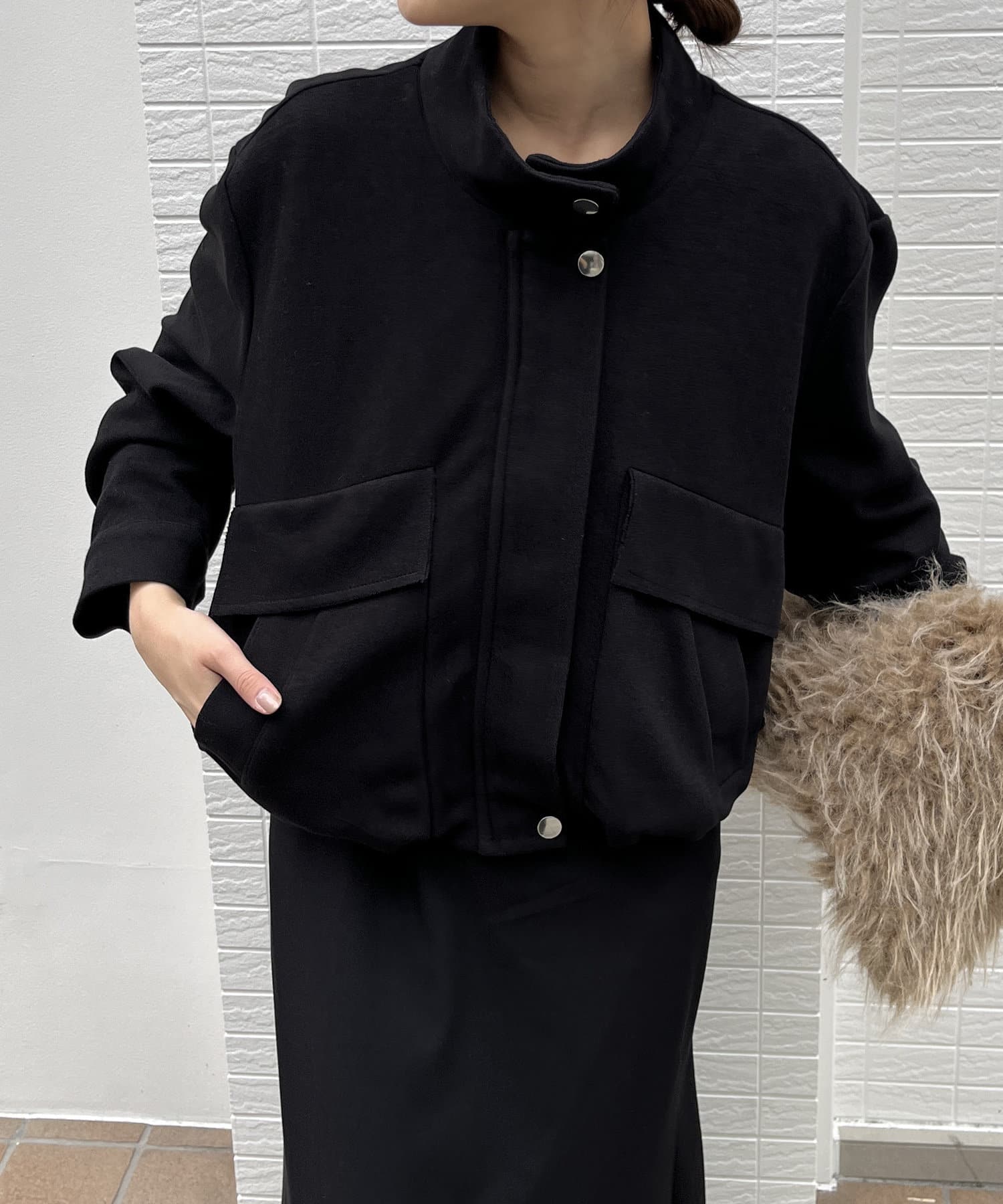 DOUDOU(ドゥドゥ) 【WEB限定】裾バルーンブルゾン