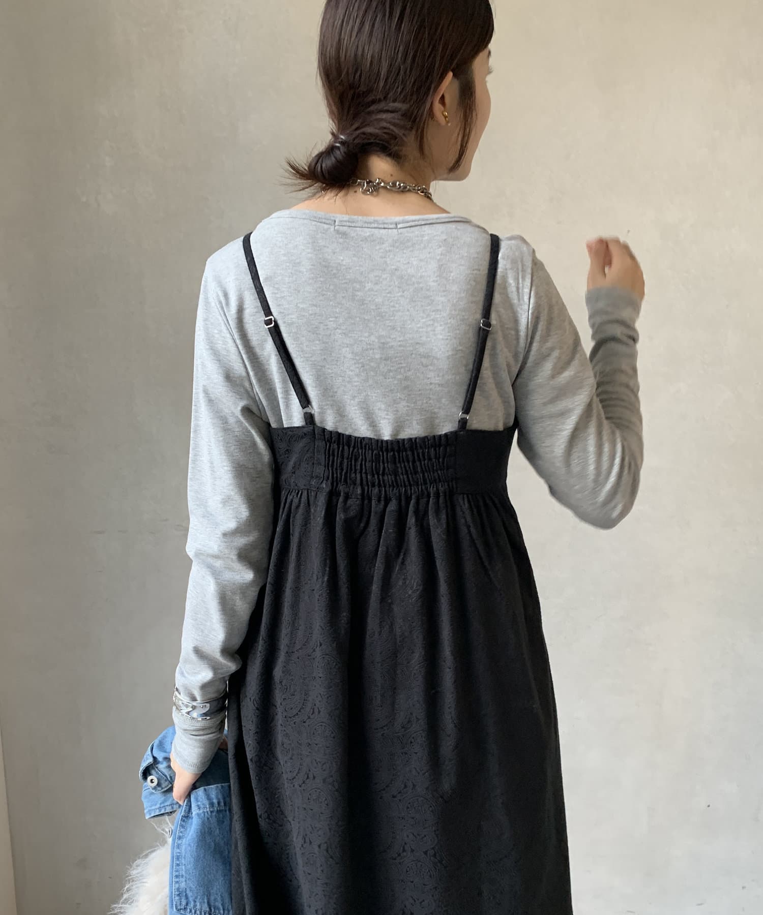 DOUDOU(ドゥドゥ) 【WEB限定】ペイズリービスチェワンピース