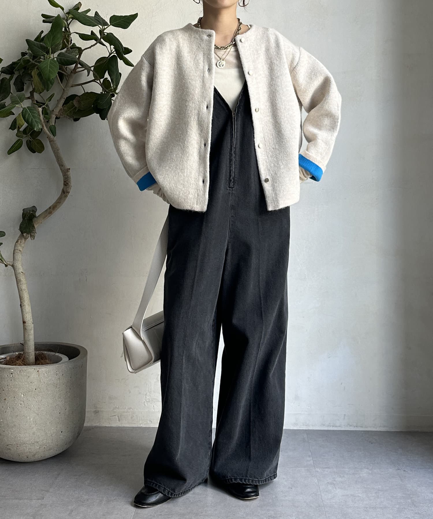 最も優遇 WEB限定】ダブルフェイスニットショートコート | DOUDOU ジャケット・アウター