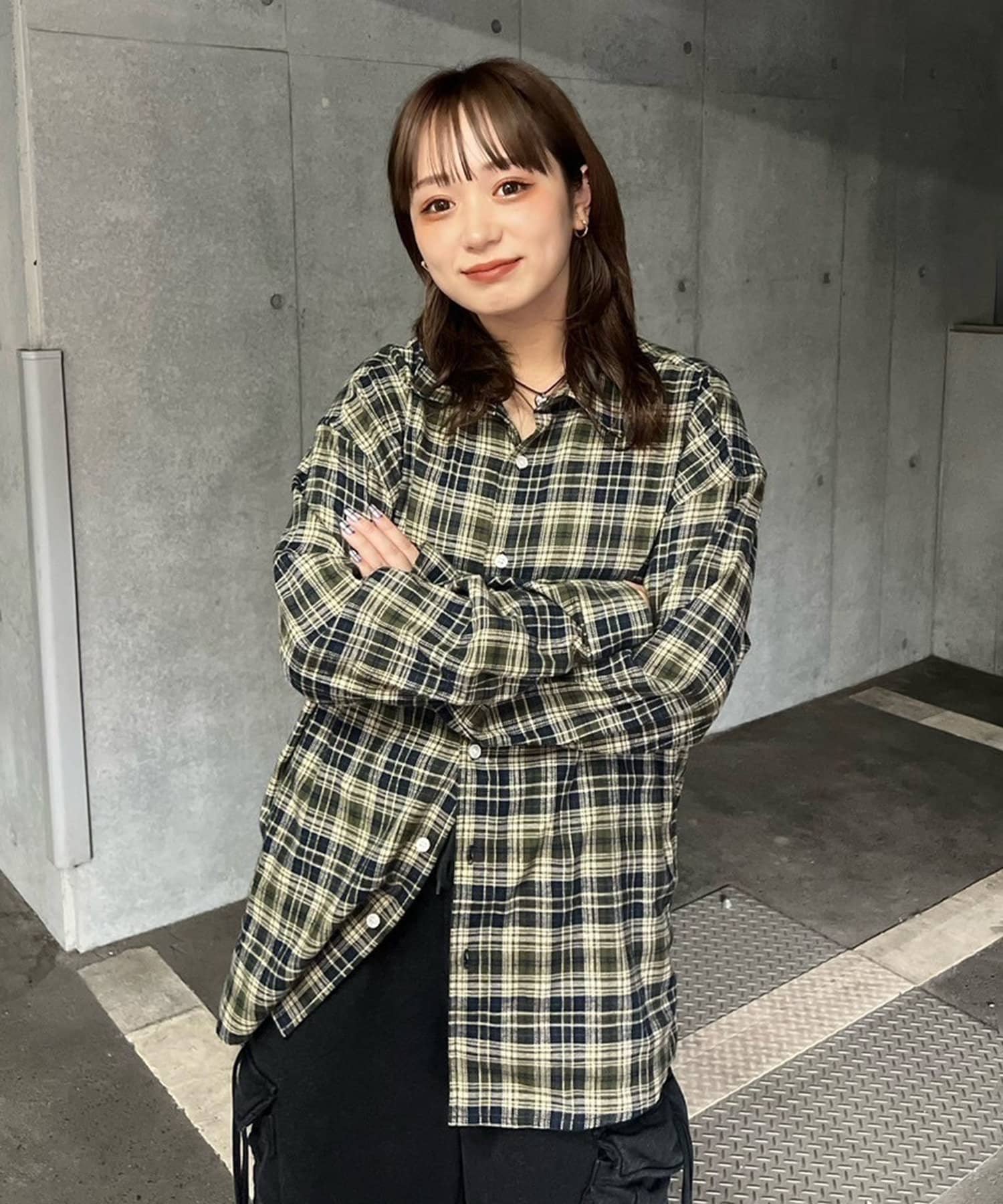 新品未使用　linkable チェックシャツ trim_fce_item67f8f0611cc12.jpg