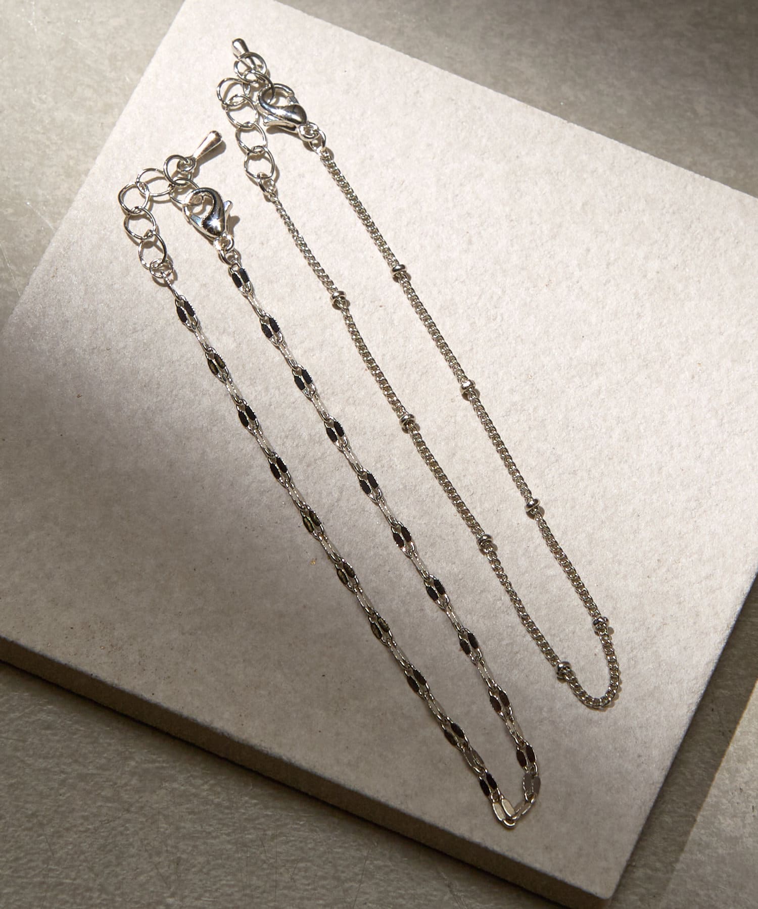 PDPホワイトチェーンブレスレットネックレスセット