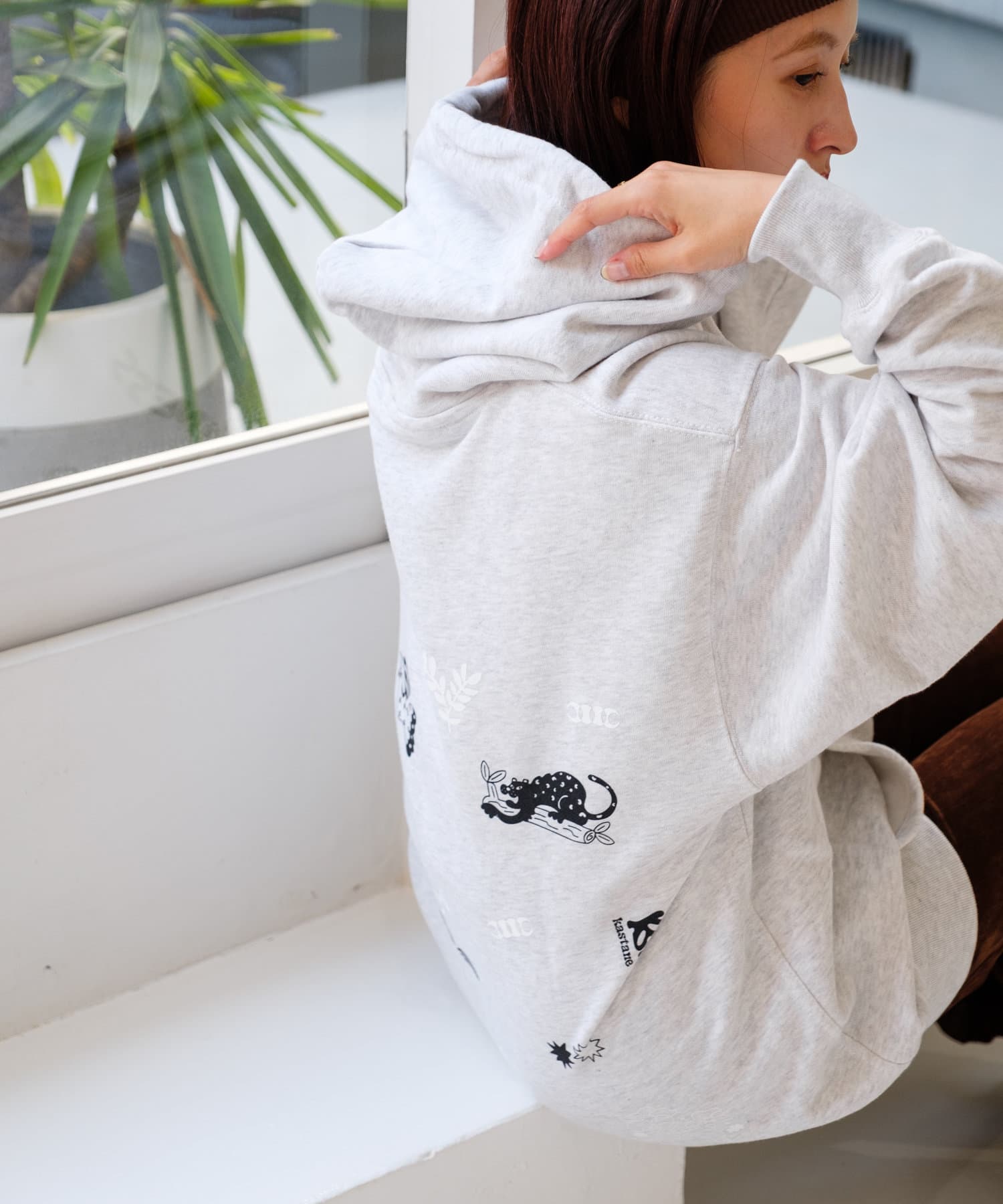 フェリックスザキャット パーカー フーディー グレー Kastane カスタネ フェリックスザキャット パーカー フーディー グレー Kastane