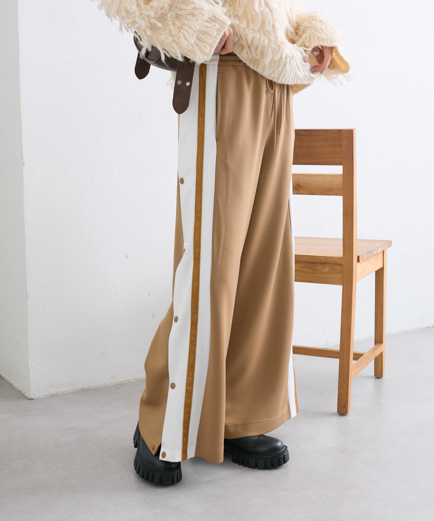 メル45280さま専用出品❤ ラインワイドパンツ | w closet(ダブルクローゼット)レディース