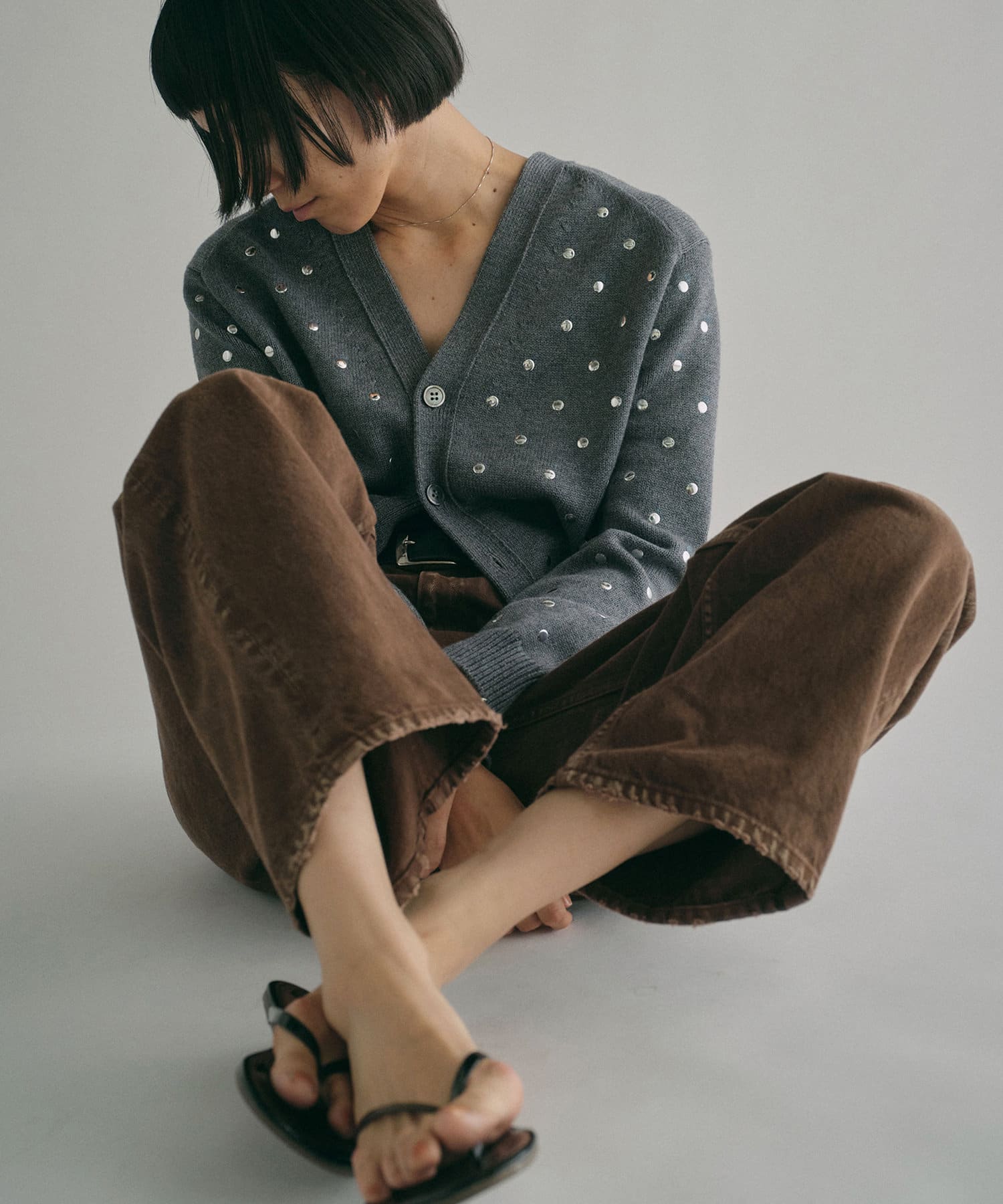 Whim Gazette【GEMINI】2wayメタル　ニット　プルオーバー GEMINI】2wayメタルニットプルオーバー | Whim Gazette(ウィム