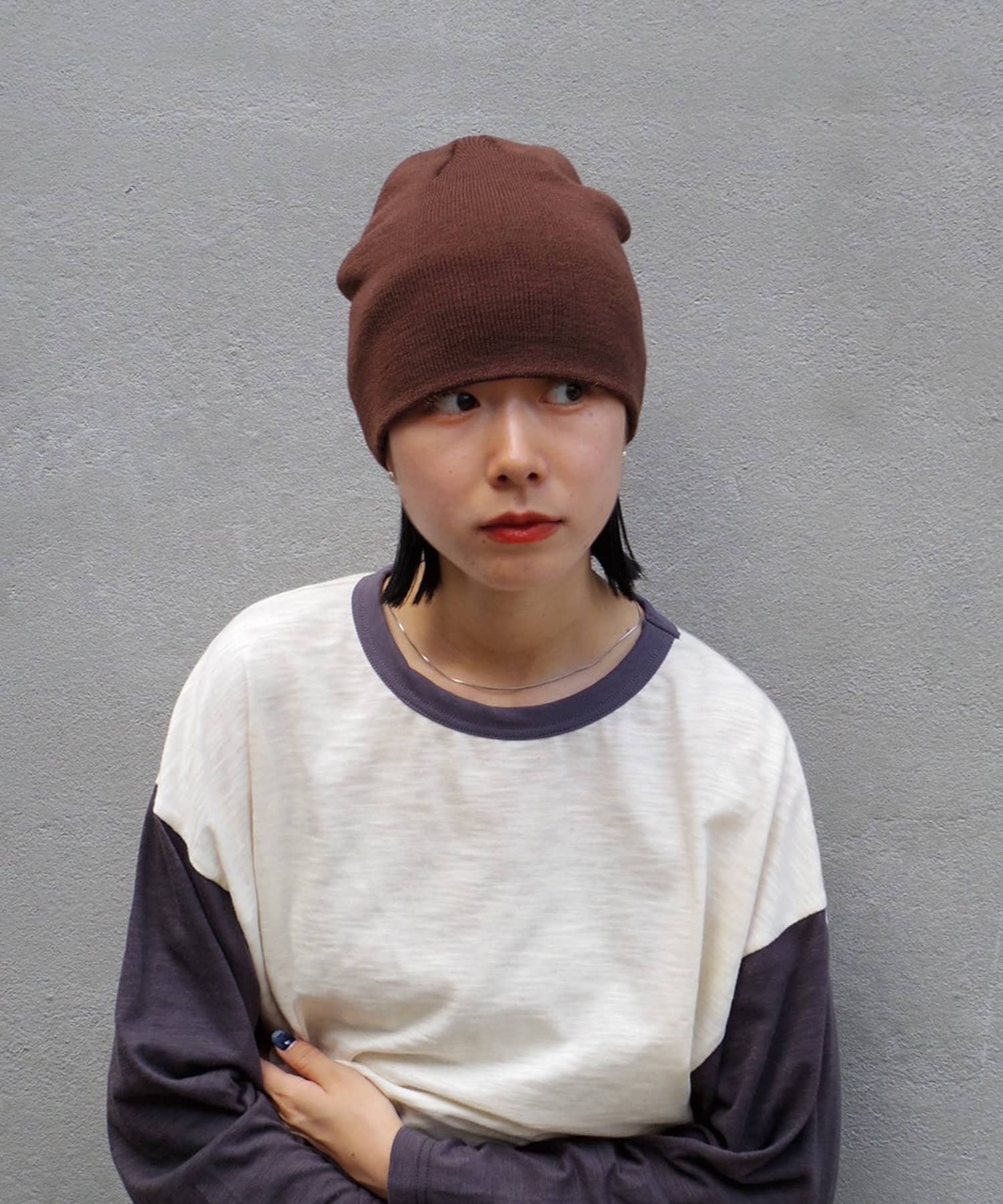 OUTLET(アウトレット) 【Kastane】【WHIMSIC】メリノウールミックスショートビーニー