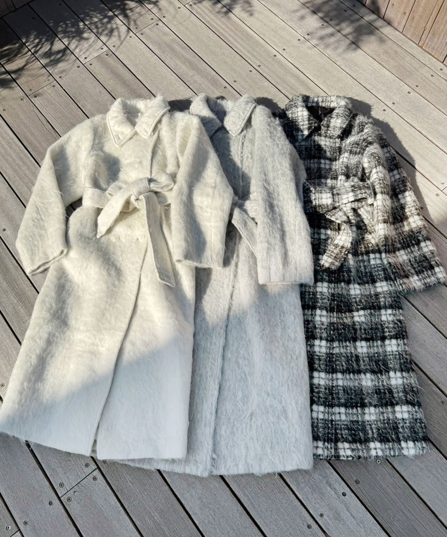 one after another】シャギーロングコート | NICE CLAUP / OLIVE