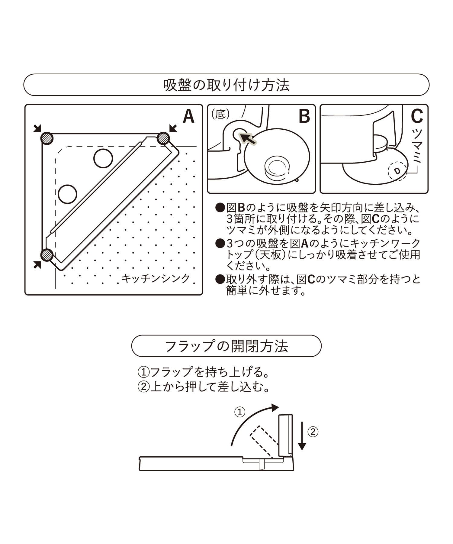 3COINS(スリーコインズ) シンクコーナー水切りトレー／KITINTO