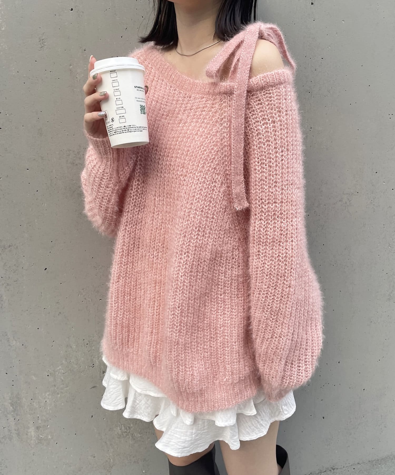 mline]ショルダーリボンニット | mystic(ミスティック)レディース