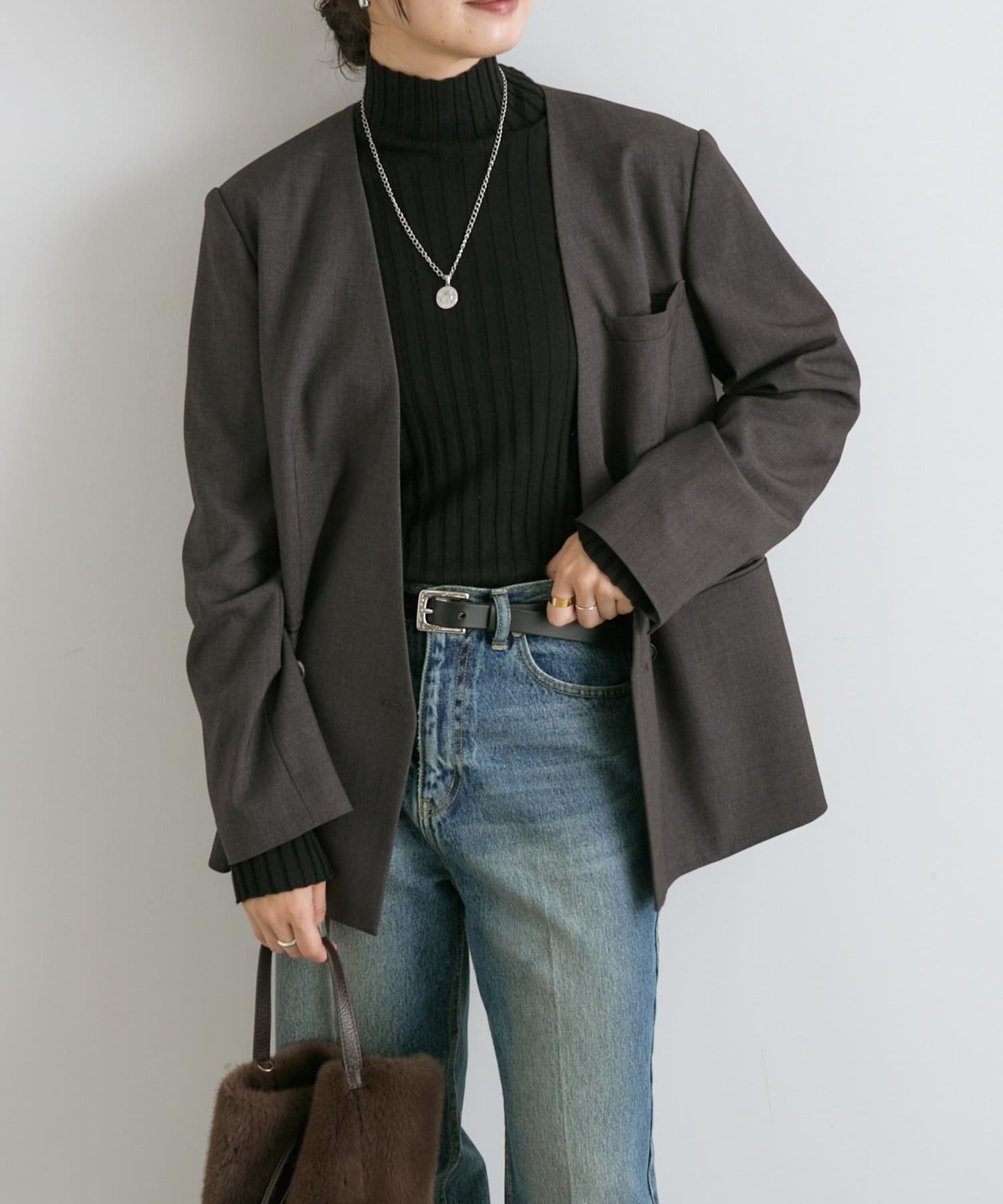 OUTLET(アウトレット) 【RIVE DROITE】【MONN.:.(モン)】Vネックジャケット
