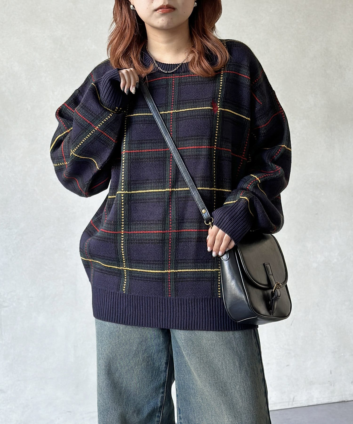 U.S. POLO ASSN.】チェッククルーネックニット | CPCM(シーピー 