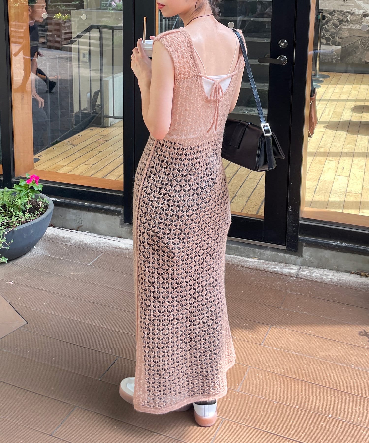 OUTLET(アウトレット) 【Kastane】シアーニットワンピース