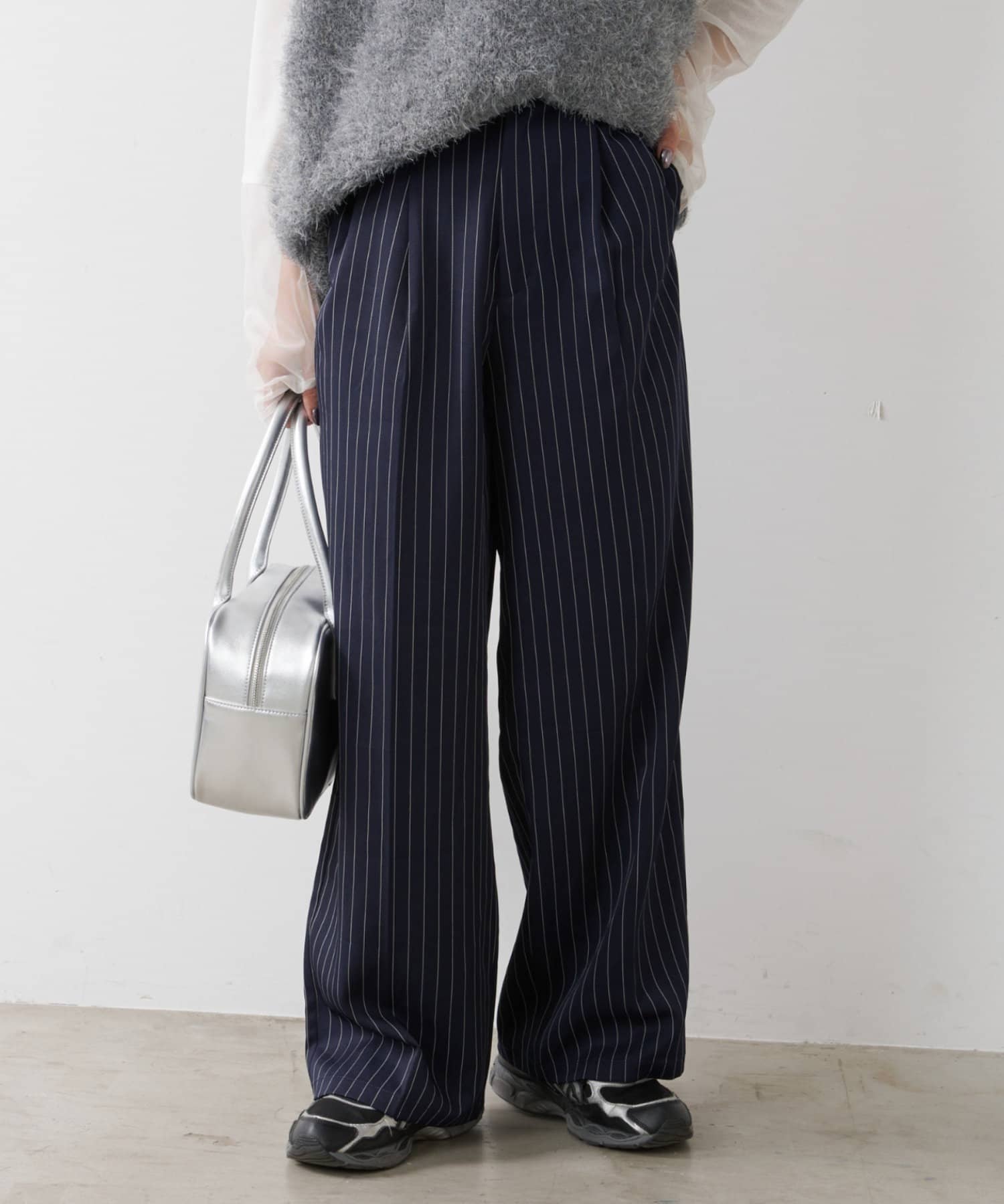 OUTLET(アウトレット) 【CIAOPANIC TYPY】サス付タックワイドスラックス