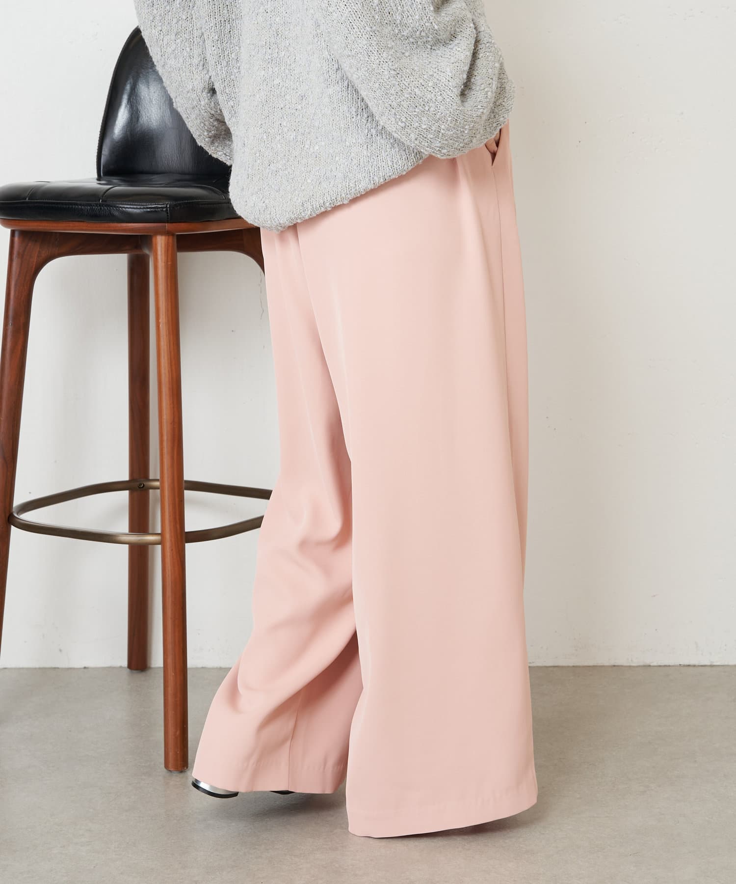 Jena　espace merveilleux(ジェナ　エスパスメルヴェイユ) 【美脚が叶う褒められパンツ／WEB限定カラー】トロミ2タックワイドパンツ