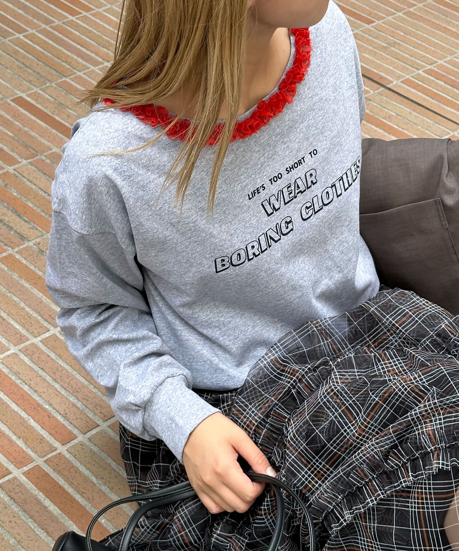 OUTLET(アウトレット) 【Ciaopanic】リンガーレースロンTee