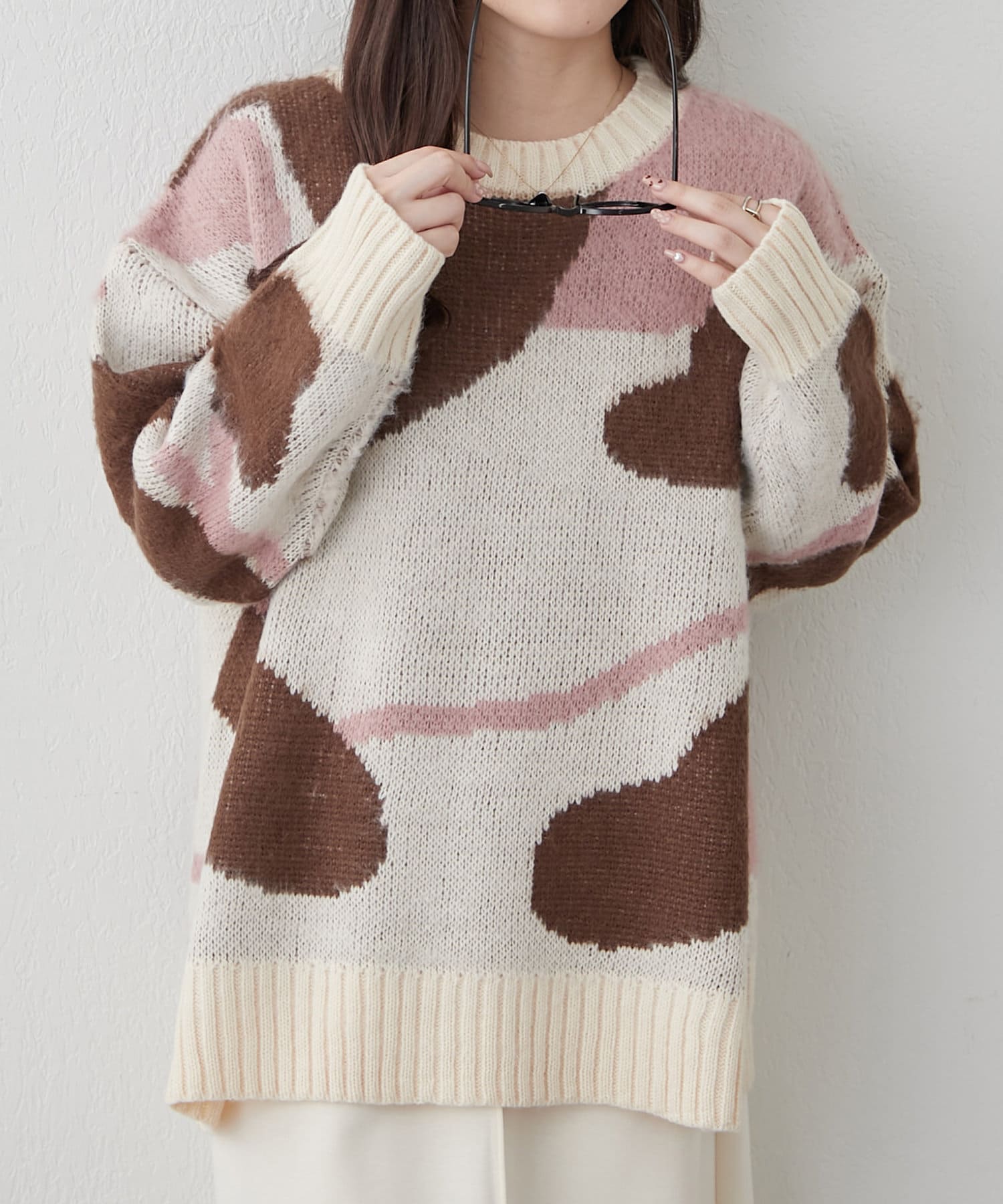 マーブル柄ニットプルオーバー | Remind me and forever(リマインド