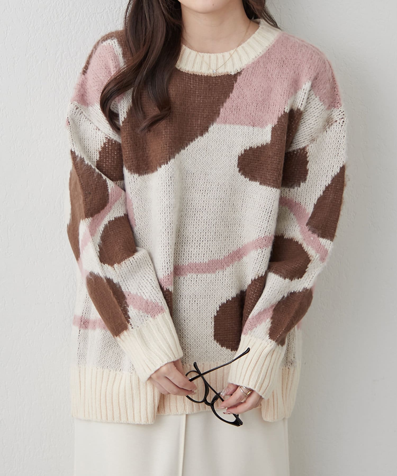 マーブル柄ニットプルオーバー | Remind me and forever(リマインド
