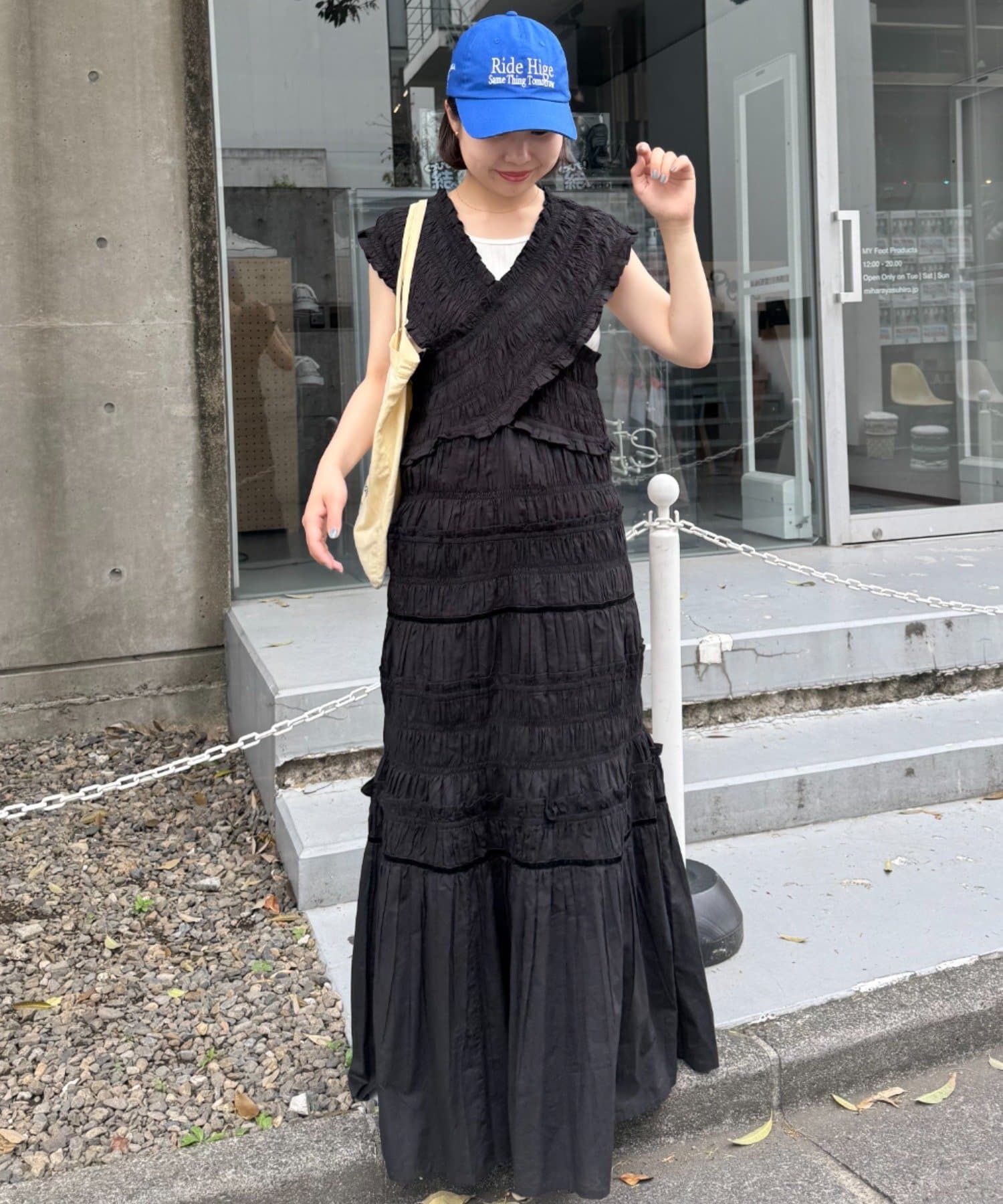 WEB限定】【india】シャーリング2WAYフリルワンピース