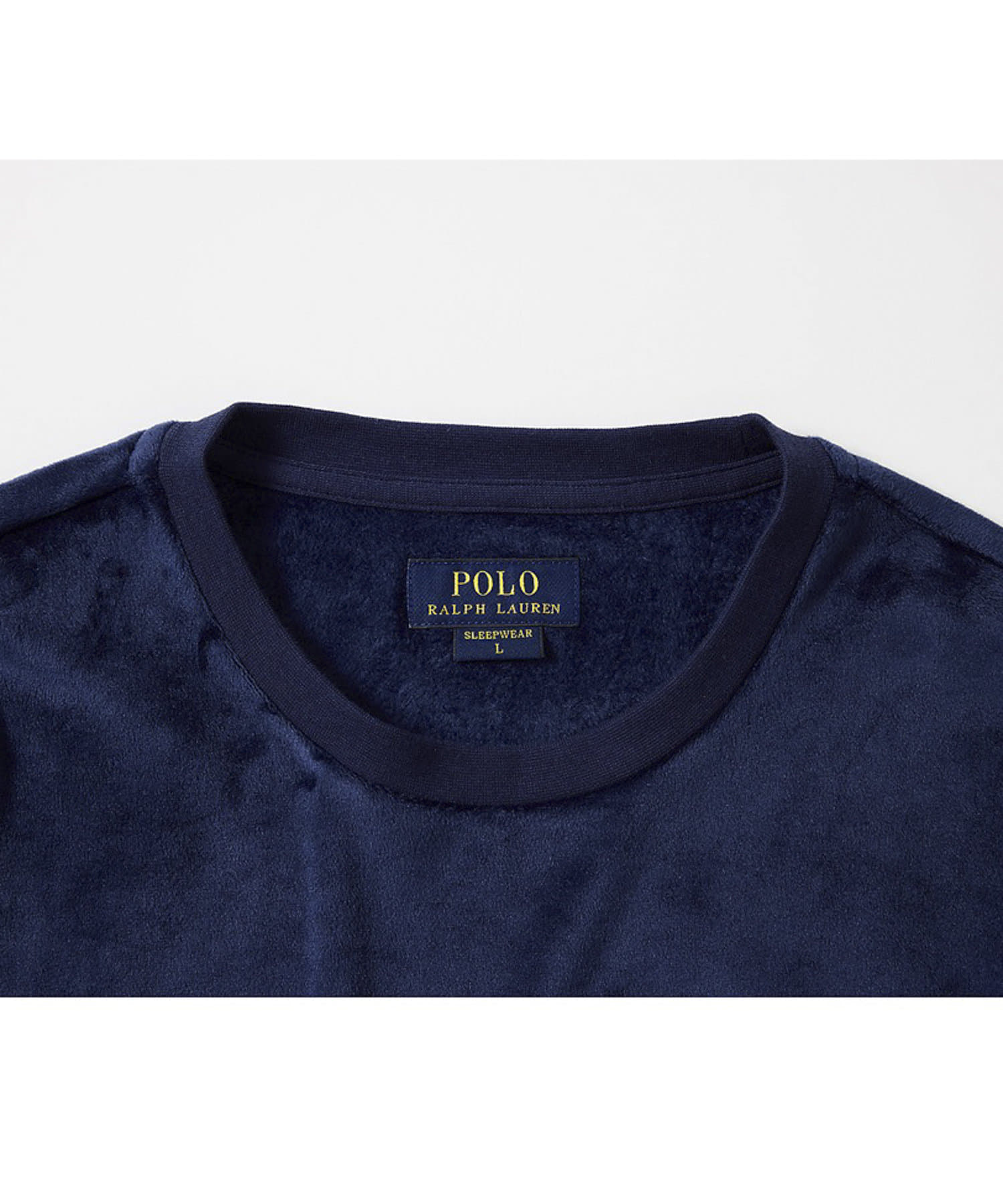 POLO RALPH LAUREN】ブラッシュドベロア クルーネック 裾ポニー 