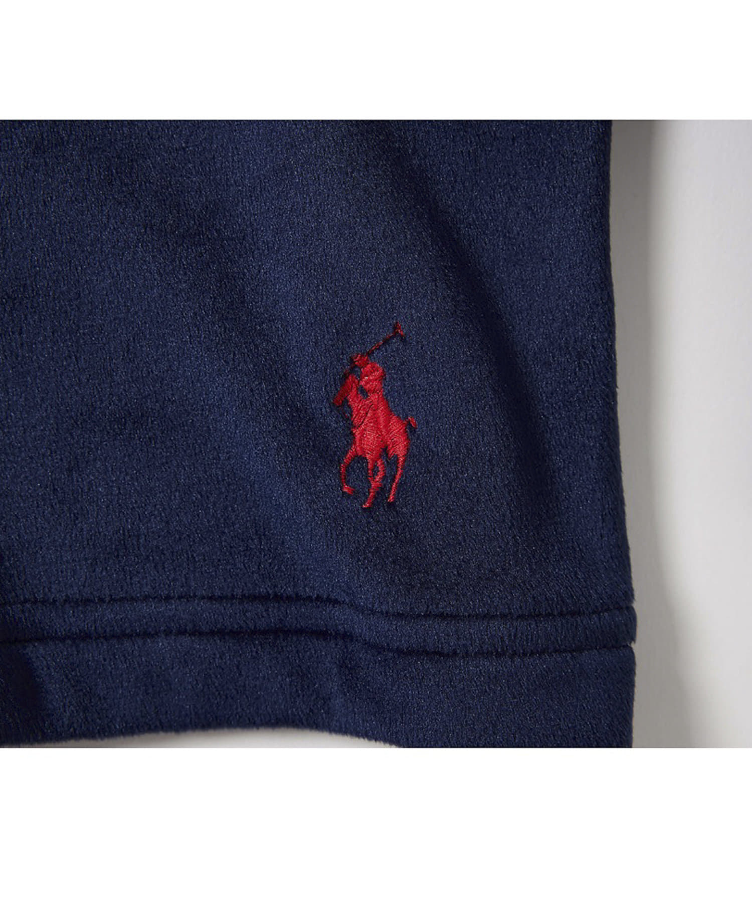 POLO RALPH LAUREN】ブラッシュドベロア クルーネック 裾ポニー 