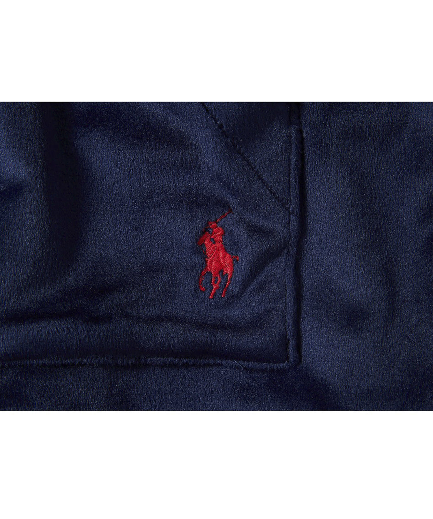 POLO RALPH LAUREN】ブラッシュドベロアパーカーフーディ裾ポニー 